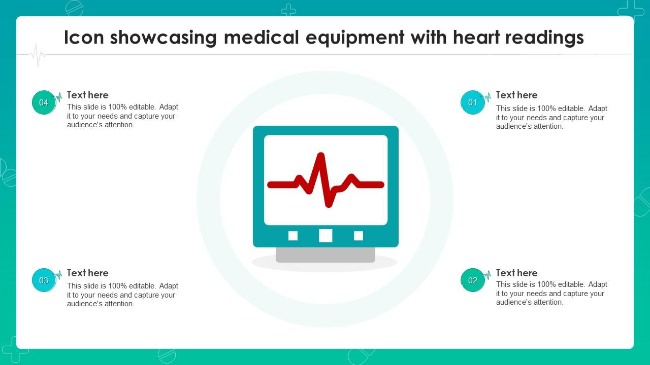 Icon Showcasing Medical Equipment With Heart Readings Slide01