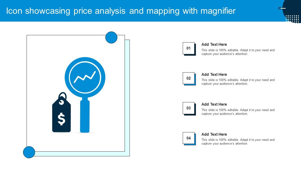 Icon Showcasing Price Analysis And Mapping With Magnifier Slide01