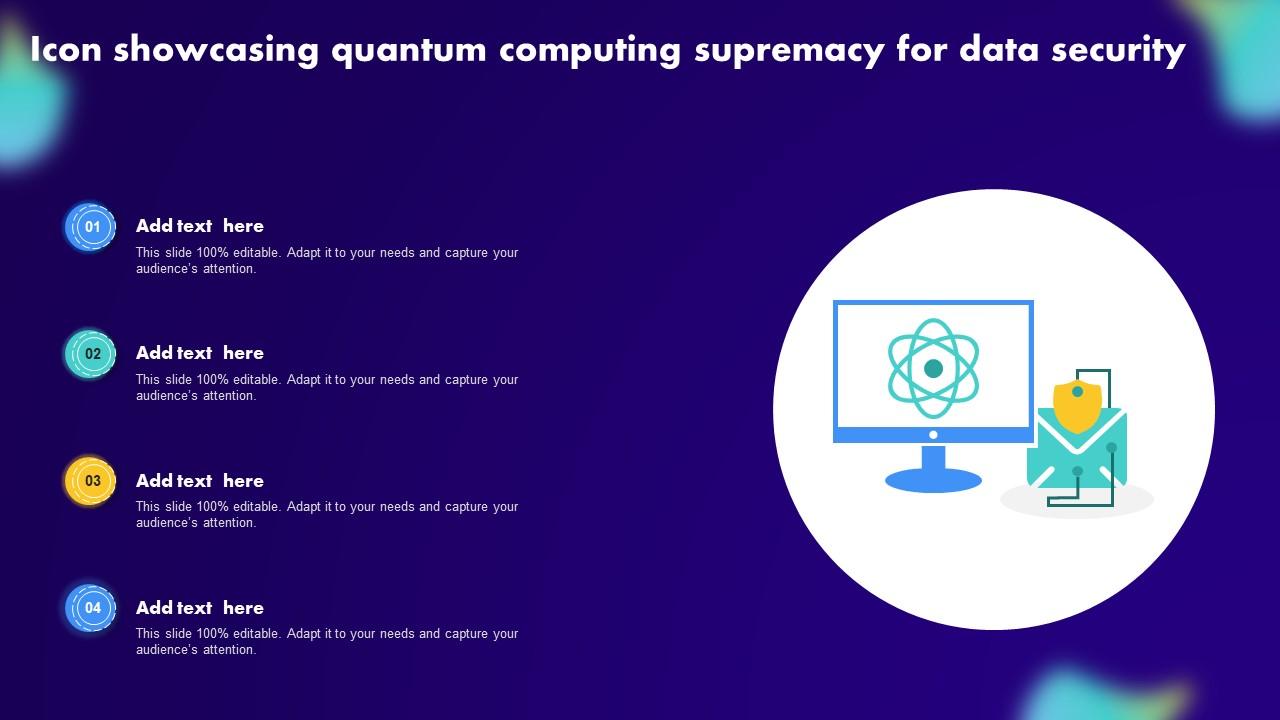 Icon Showcasing Quantum Computing Supremacy For Data Security