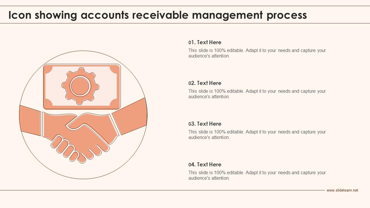 Icon Showing Accounts Receivable Management Process Slide01