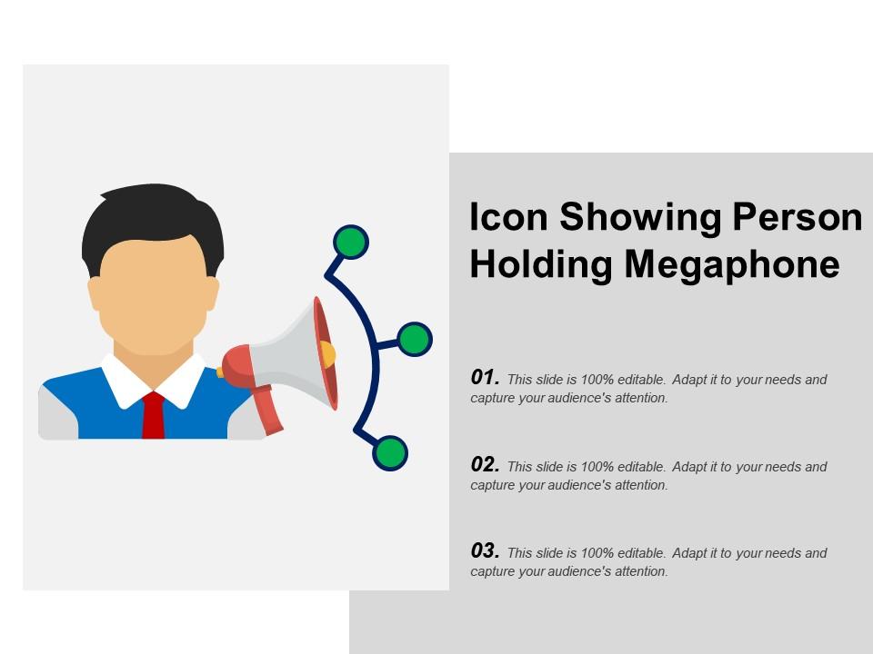 Icon showing person holding megaphone Slide01