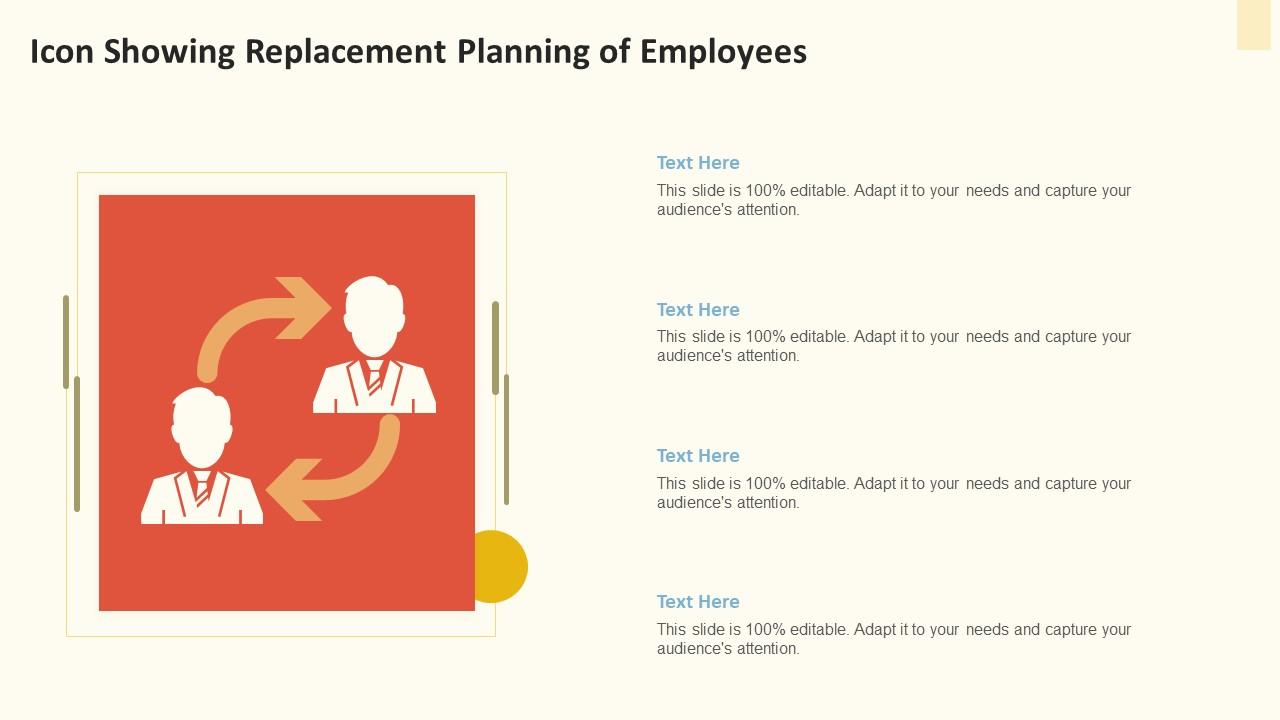 Icon Showing Replacement Planning Of Employees Slide01