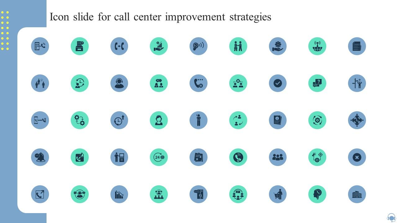 Icon Slide For Call Center Improvement Strategies Slide01