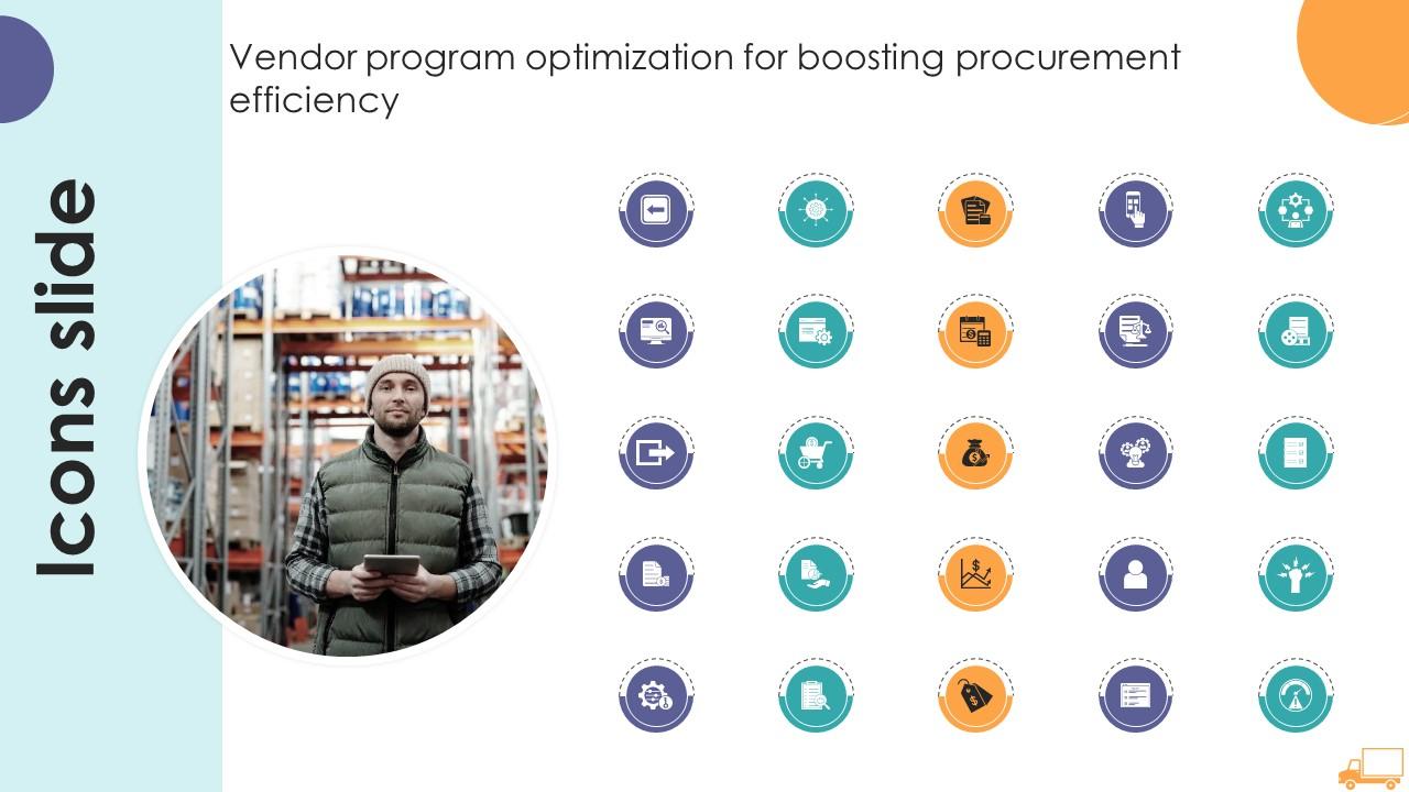 Icon Slide Vendor Program Optimization For Boosting Procurement Efficiency CRP DK SS
