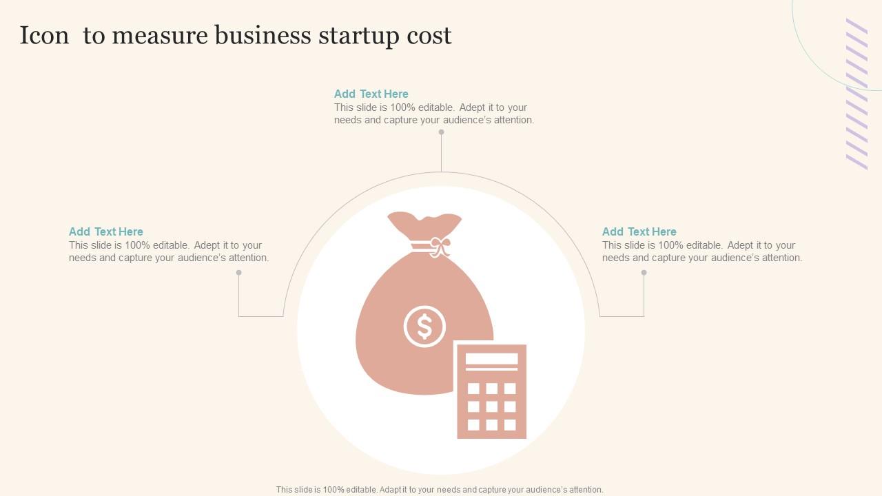 Icon To Measure Business Startup Cost Slide01