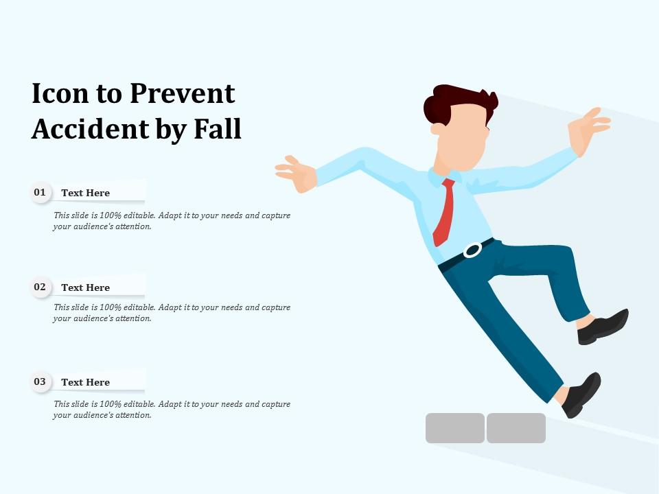 Icon to prevent accident by fall Slide01