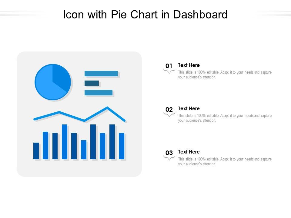Icon with pie chart in dashboard Slide01