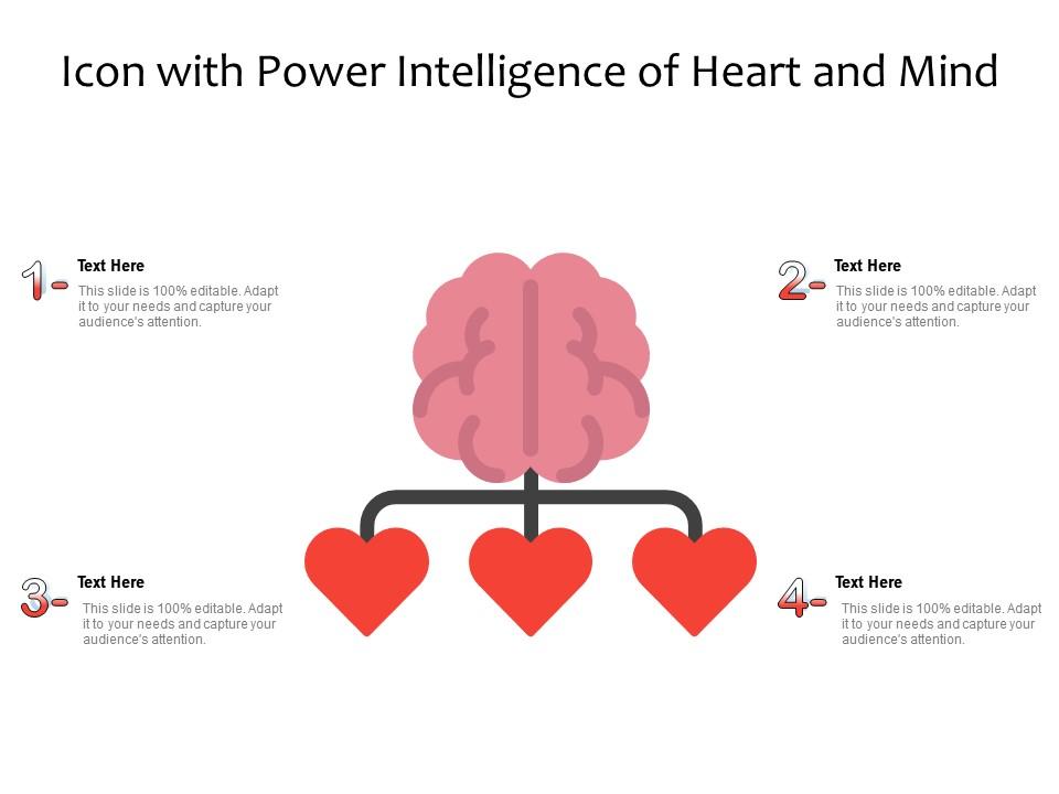 Icon with power intelligence of heart and mind Slide01