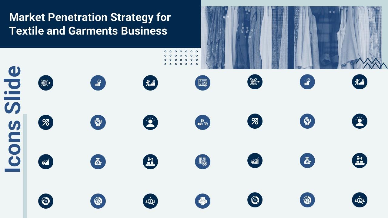 Icons Market Penetration Strategy For Textile And Garments Business Slide01