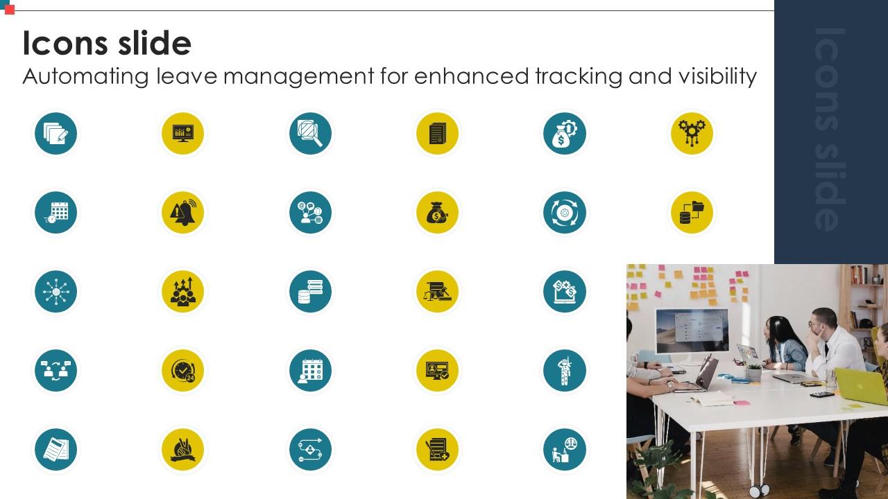 Icons Slide Automating Leave Management For Enhanced Tracking And Visibility CRP DK SS