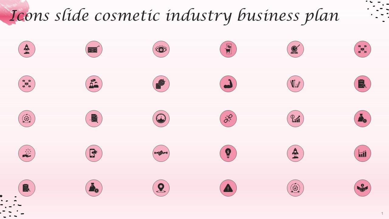 Icons Slide Cosmetic Industry Business Plan BP SS