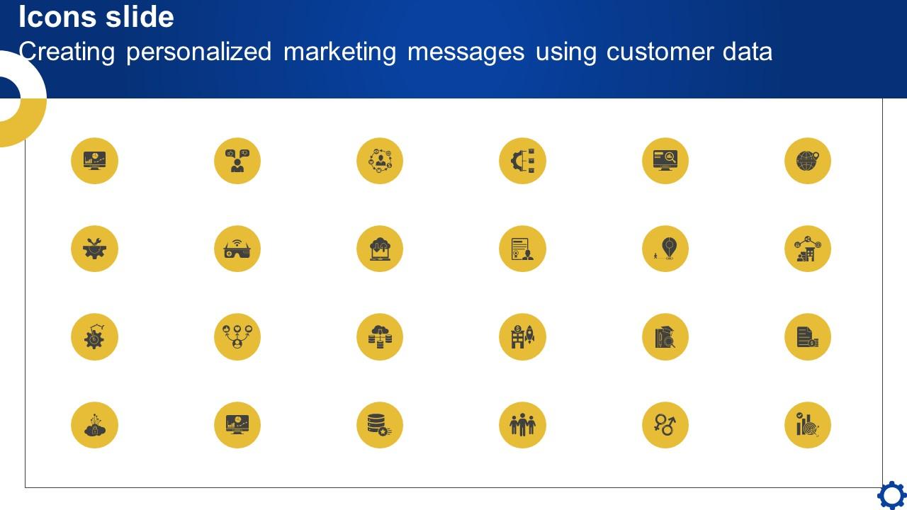 Icons Slide Creating Personalized Marketing Messages Using Customer Data MKT SS V