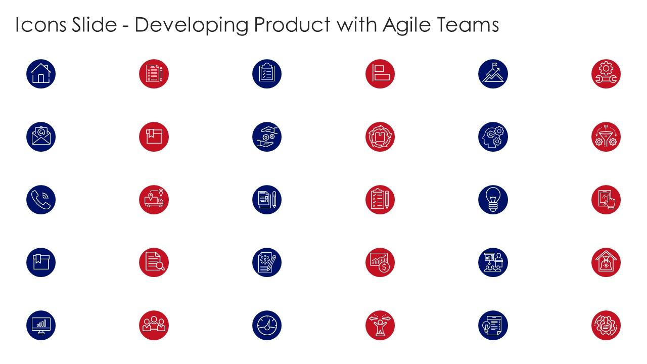 Icons Slide Developing Product With Agile Teams Slide01