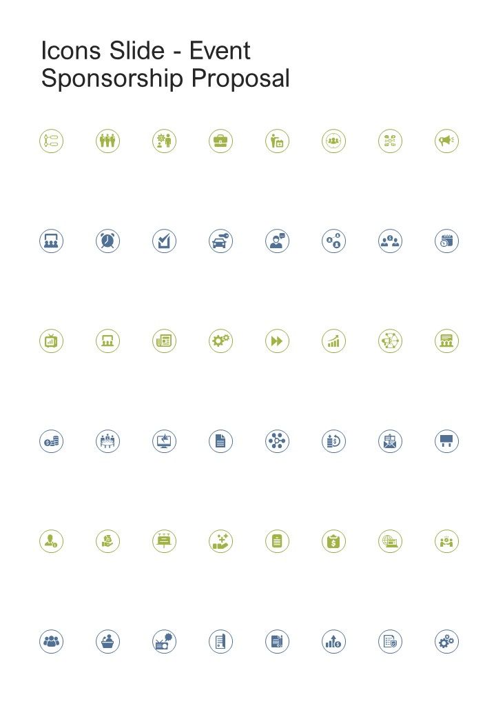 Icons Slide Event Sponsorship Proposal One Pager Sample Example Document Slide01