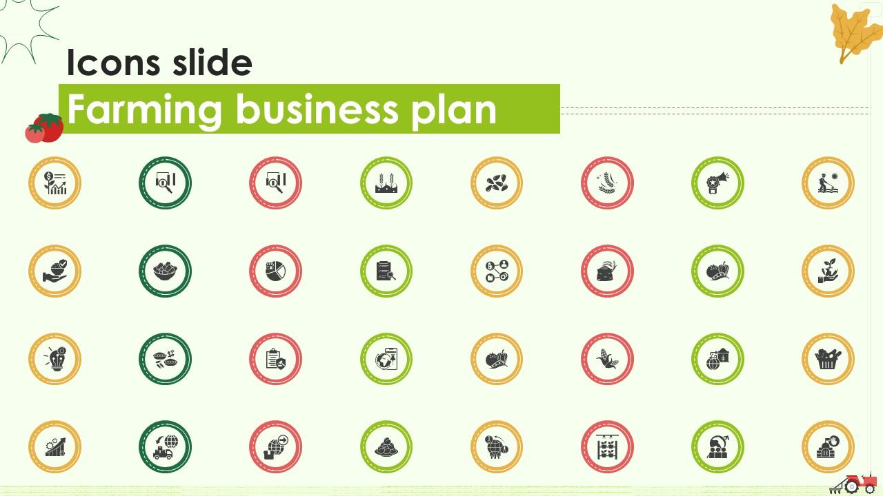 Icons Slide Farming Business Plan BP SS