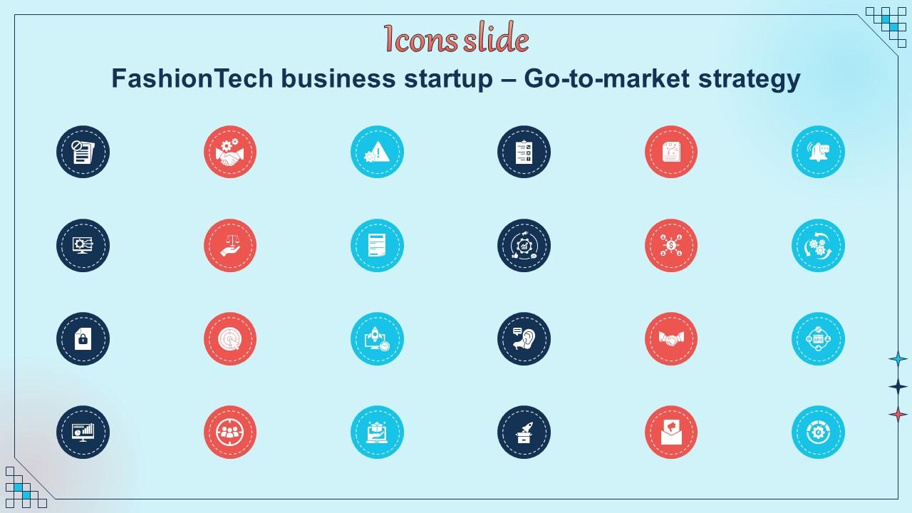Icons Slide Fashiontech Business Startup Go To Market Strategy GTM SS