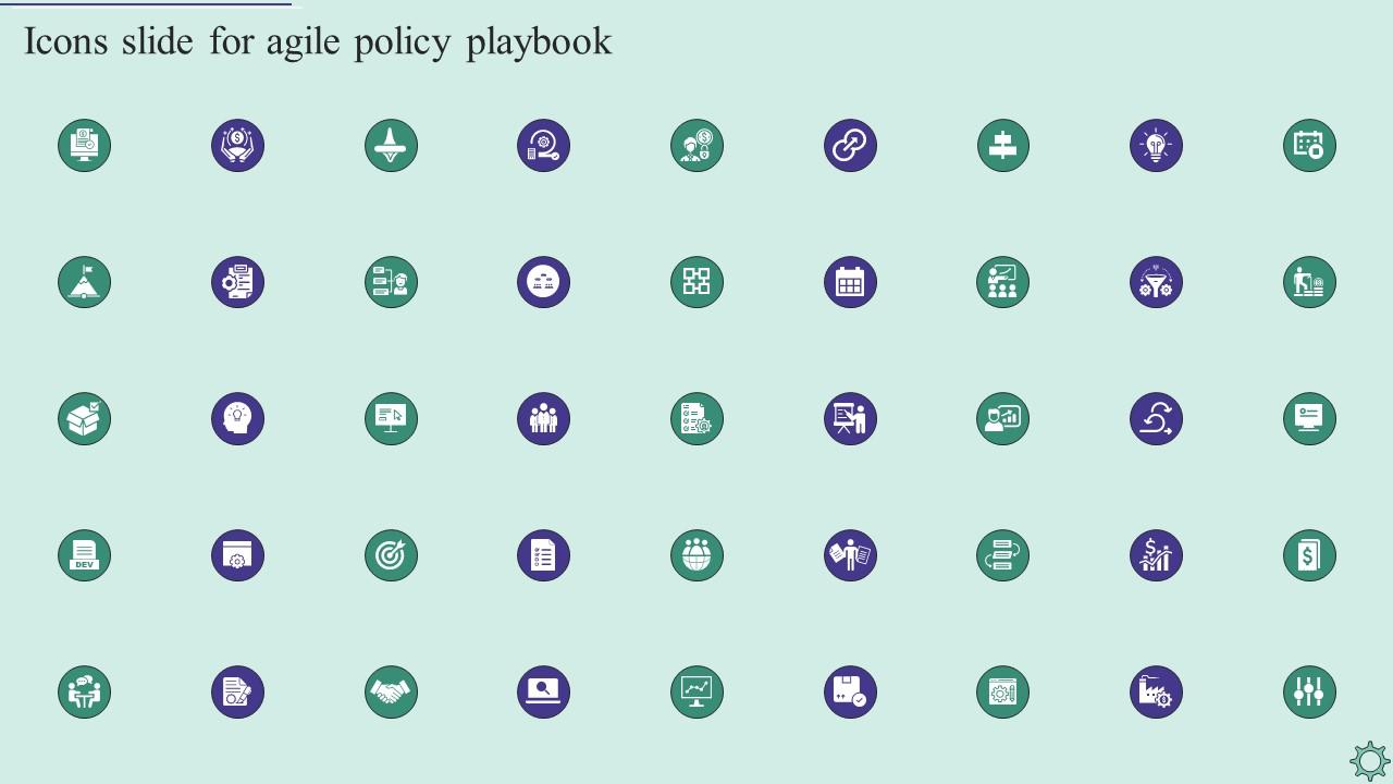 Icons Slide For Agile Policy Playbook Slide01