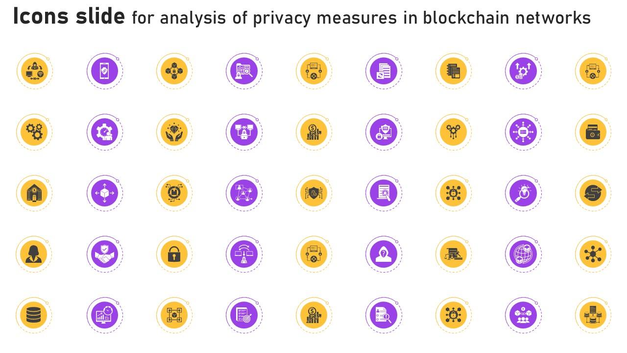 Icons Slide For Analysis Of Privacy Measures In Blockchain Networks PPT Slides BCT SS V