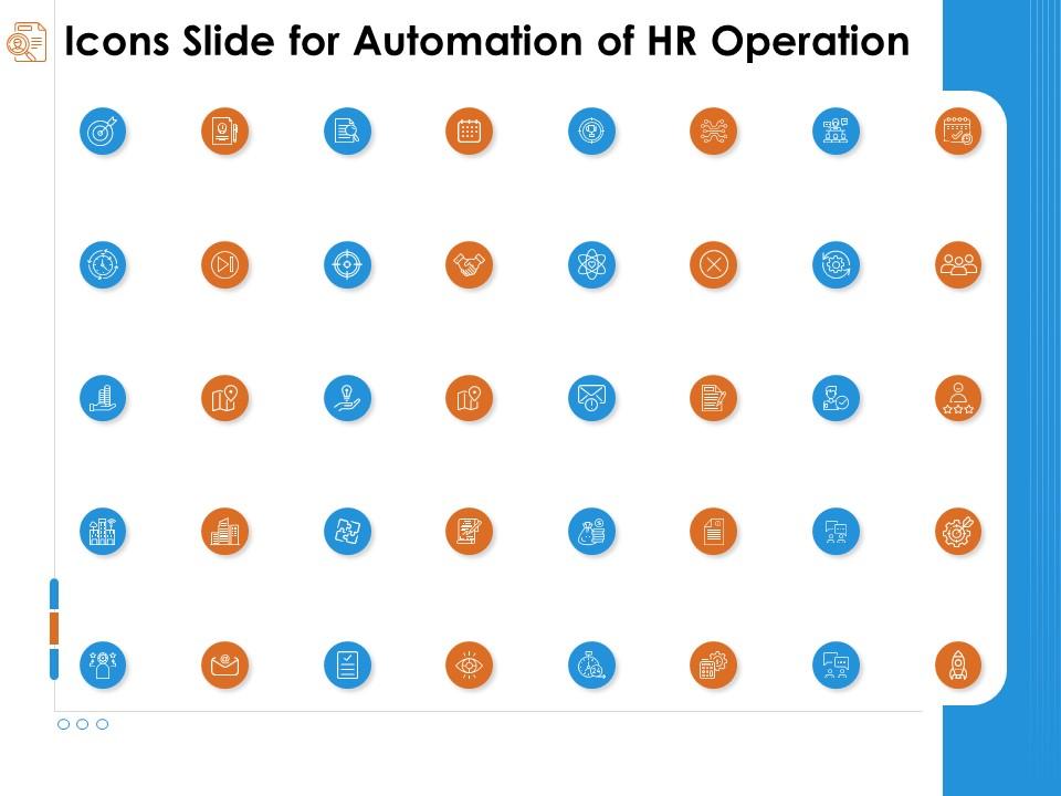 Icons slide for automation of hr operation ppt powerpoint presentation templates Slide01