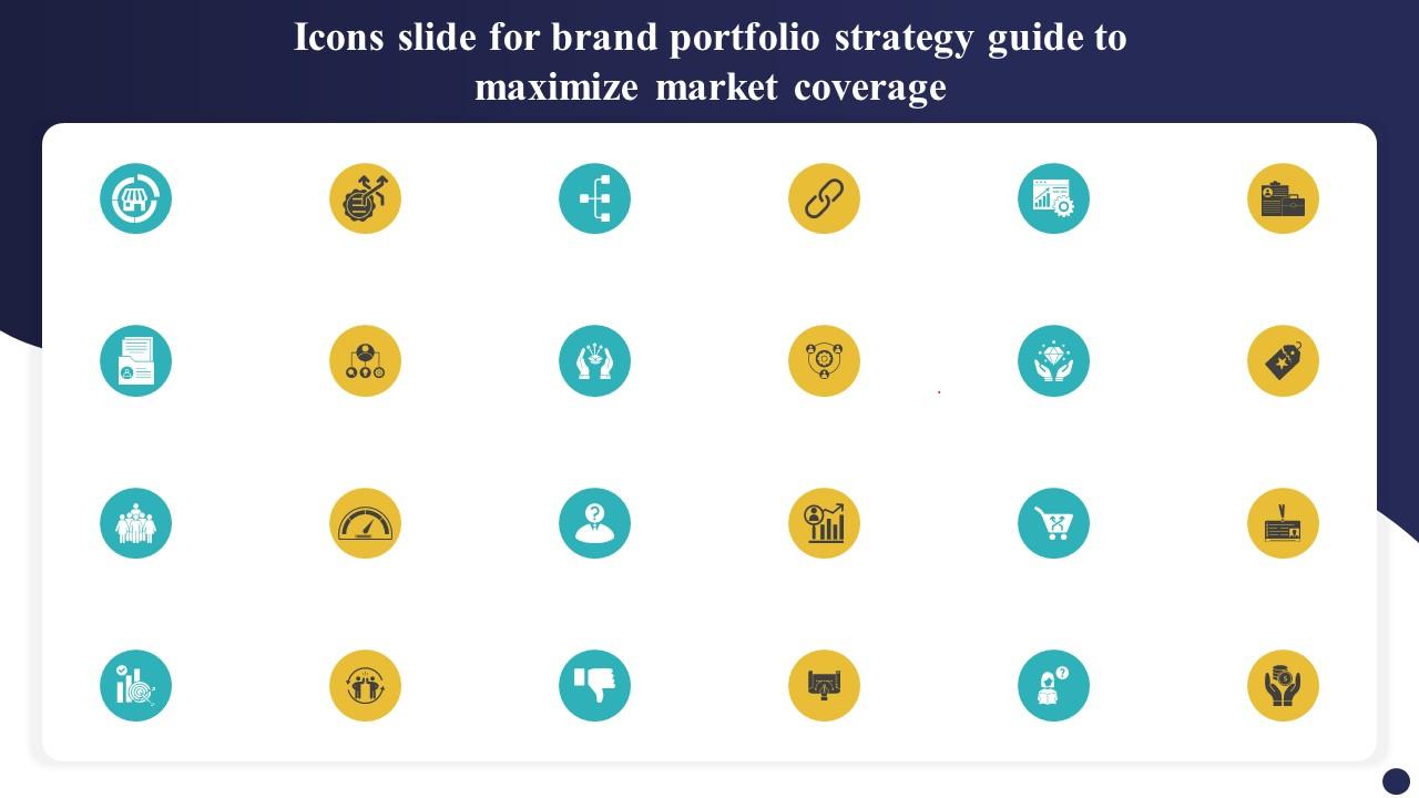 Icons Slide For Brand Portfolio Strategy Guide To Maximize Market Coverage Slide01