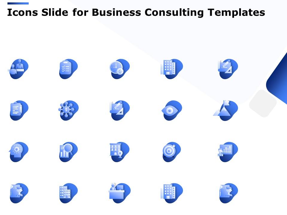 Icons slide for business consulting templates ppt powerpoint presentation smartart Slide01