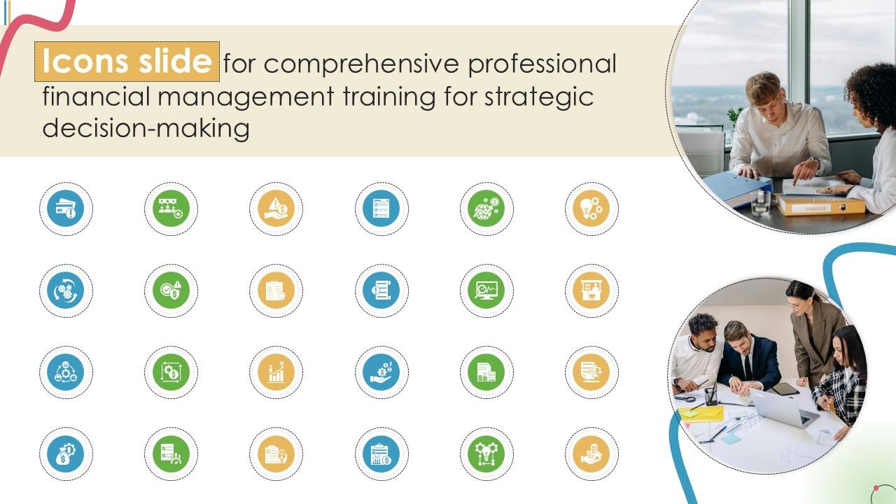 Icons Slide For Comprehensive Professional Financial Management Training PPT PowerPoint DTE SS