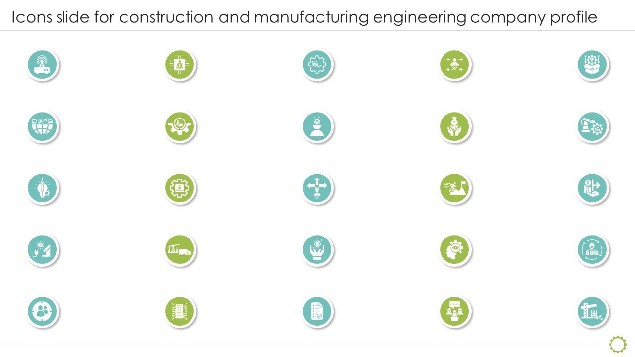 Icons Slide For Construction And Manufacturing Engineering Company Profile Ppt Brochure Slide01