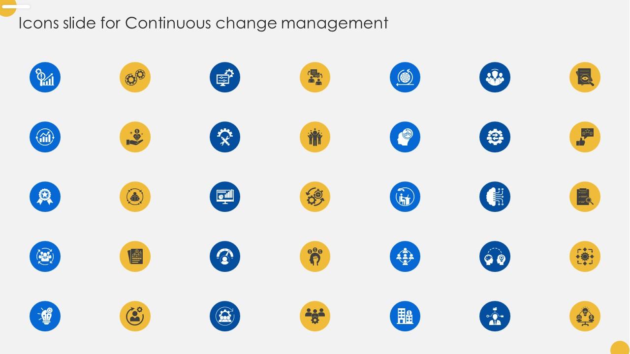 Icons Slide For Continuous Change Management CM SS V