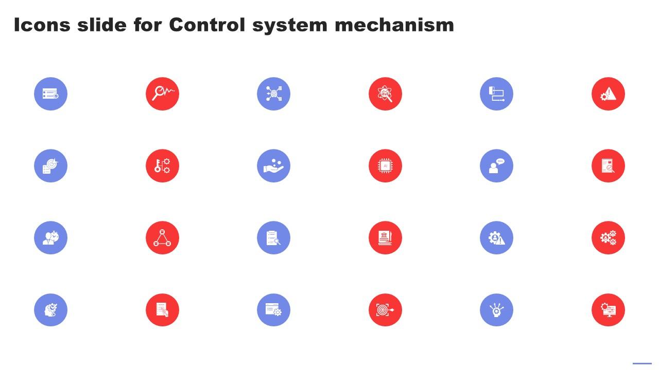 Icons Slide For Control System Mechanism Ppt Template