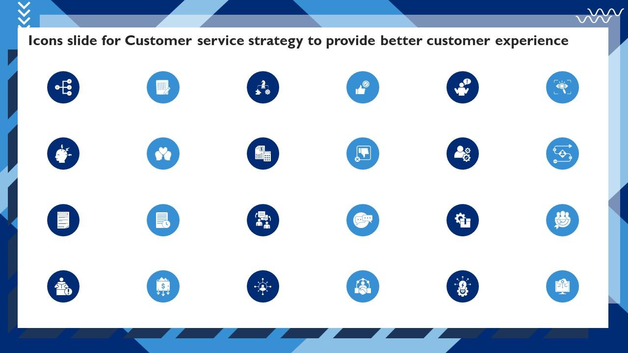 Icons Slide For Customer Service Strategy To Provide Better Customer Experience Strategy SS V