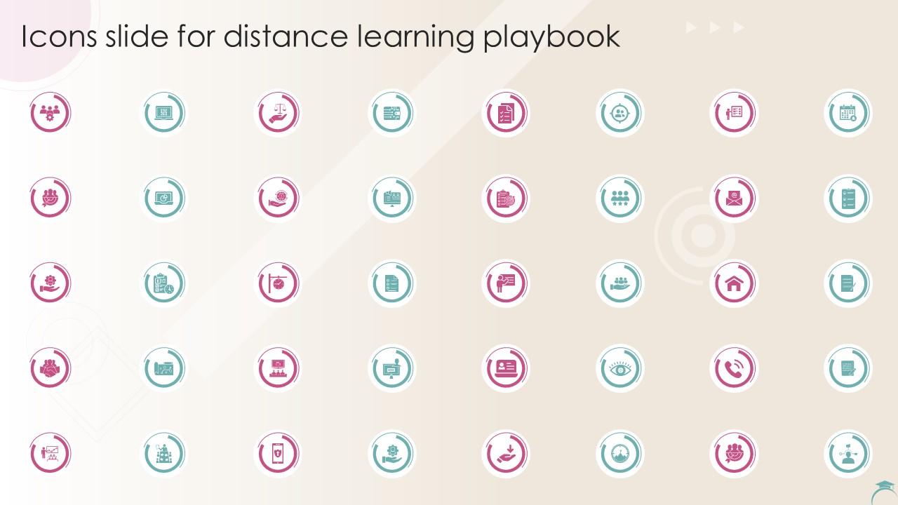 Icons Slide For Distance Learning Playbook Slide01