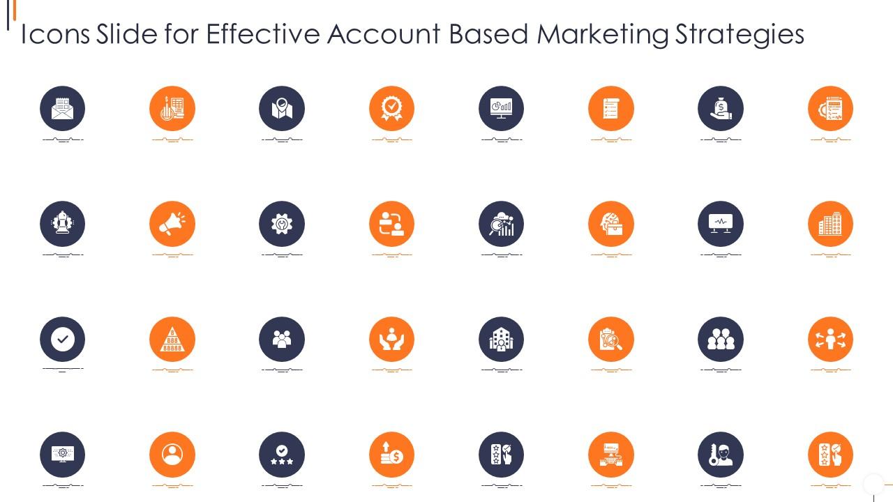 Icons slide for effective account based marketing strategies Slide01