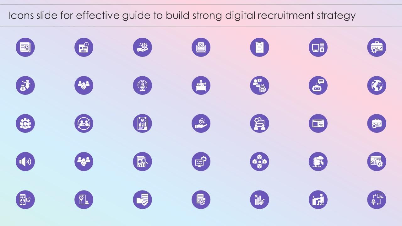 Icons Slide For Effective Guide To Build Strong Digital Recruitment Strategy