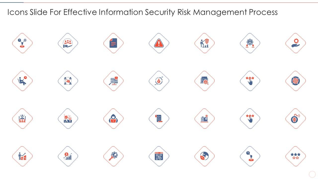 Icons slide for effective information security risk management process Slide01