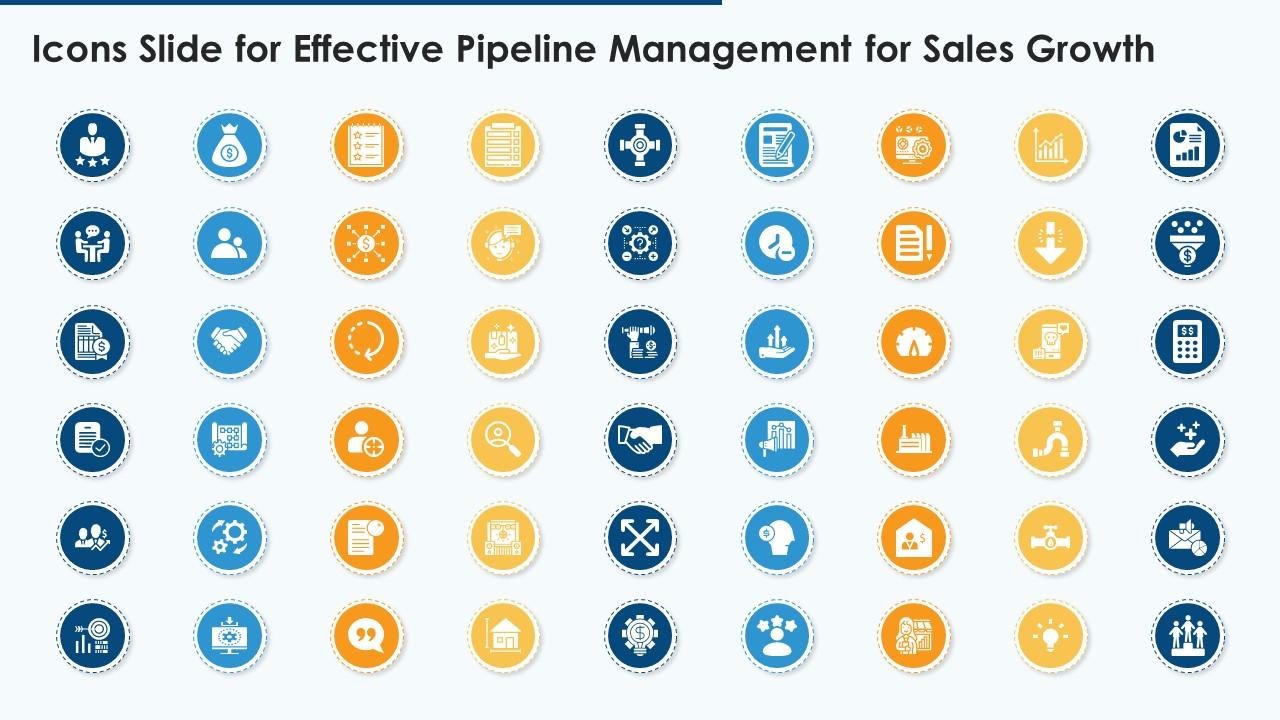 Icons slide for effective pipeline management for sales growth Slide01
