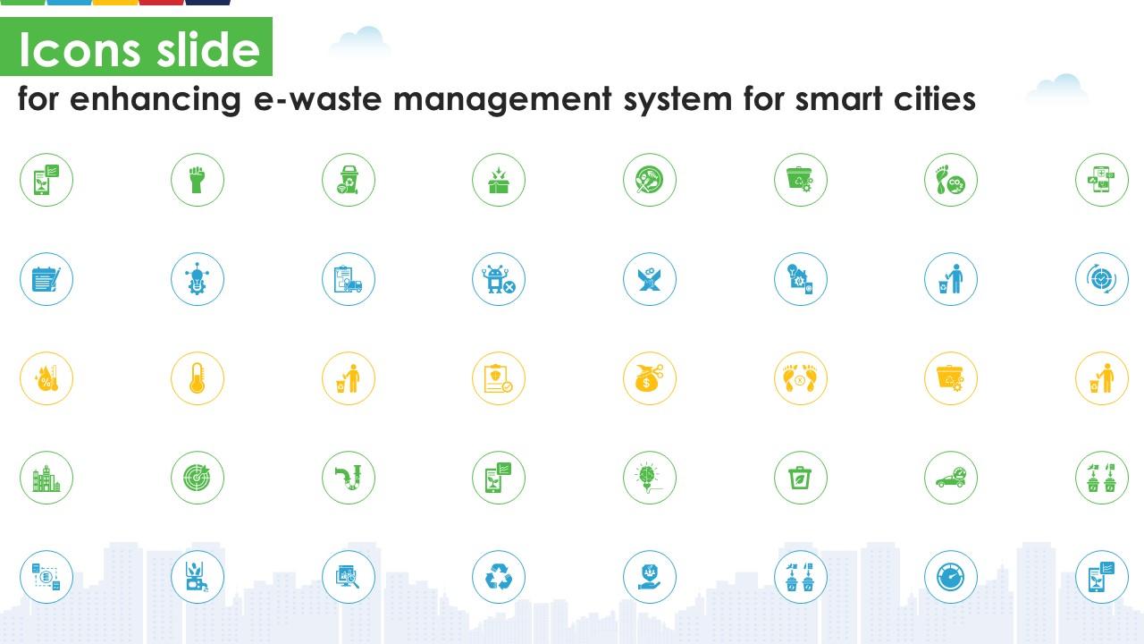 Icons Slide For Enhancing E Waste Management System For Smart Cities