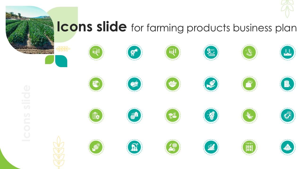 Icons Slide For Farming Products Business Plan Ppt Powerpoint BP SS V