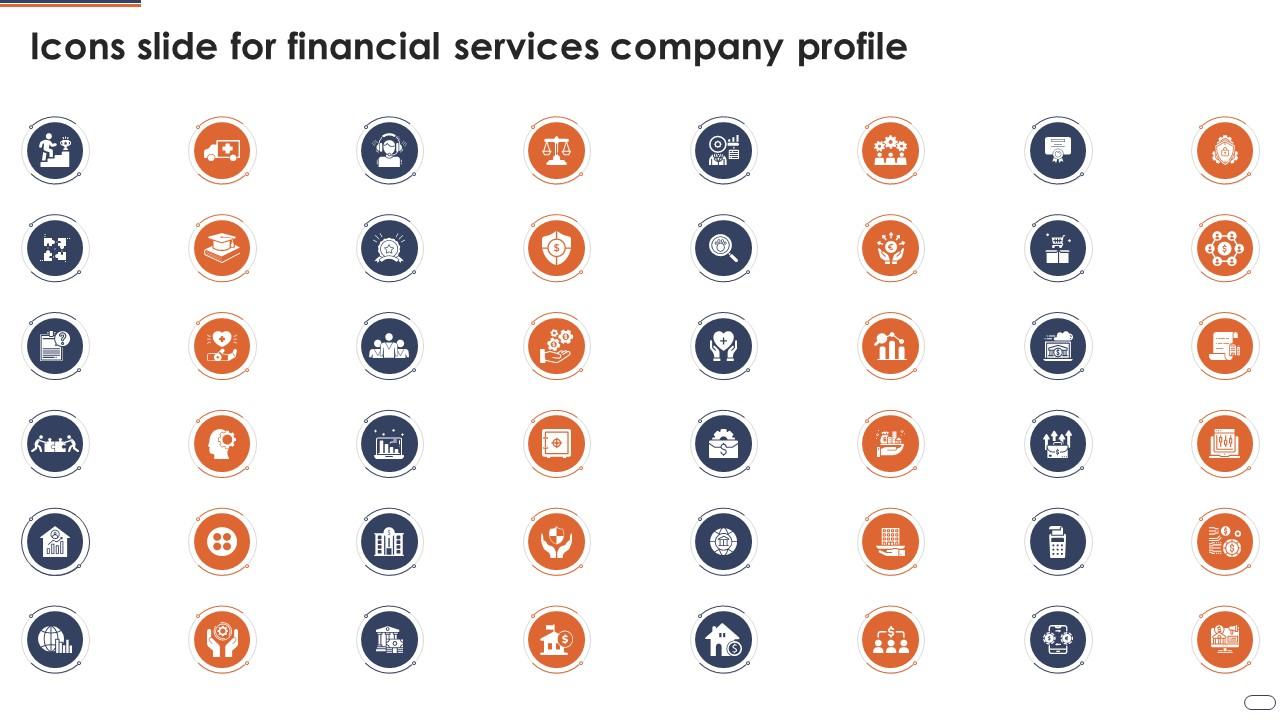 Icons Slide For Financial Services Company Profile Slide01
