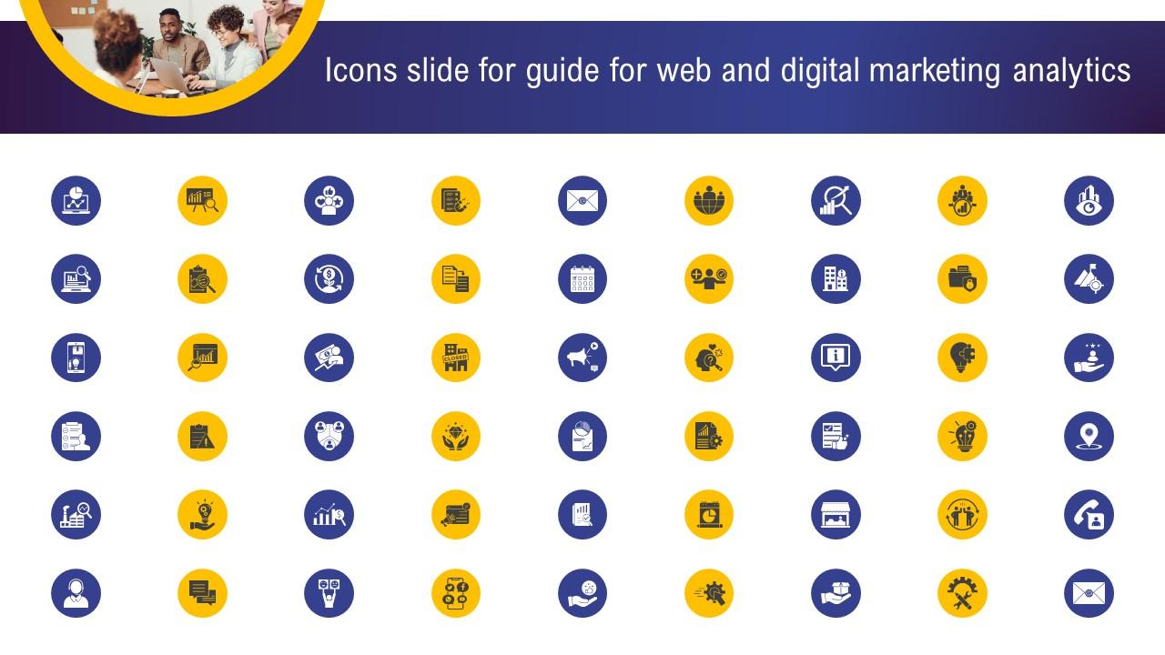 Icons Slide For Guide For Web And Digital Marketing Analytics MKT SS V