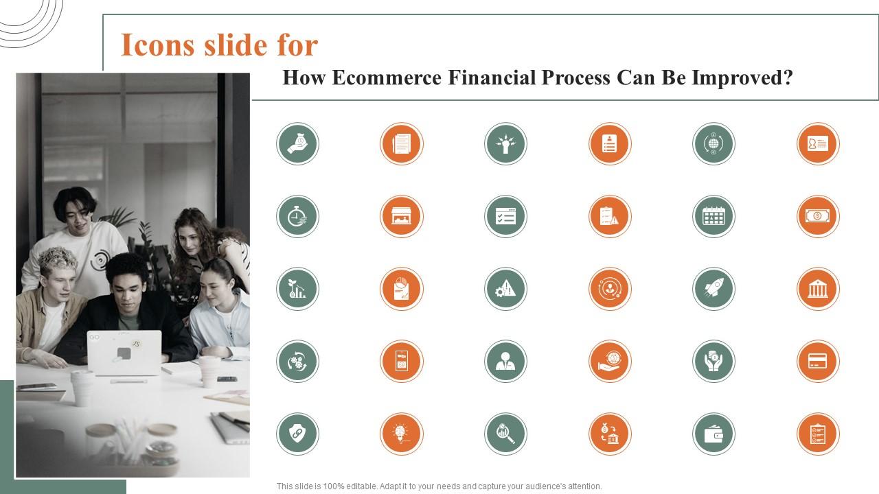 Icons Slide For How Ecommerce Financial Process Can Be Improved Ppt Slides Background Designs Slide01