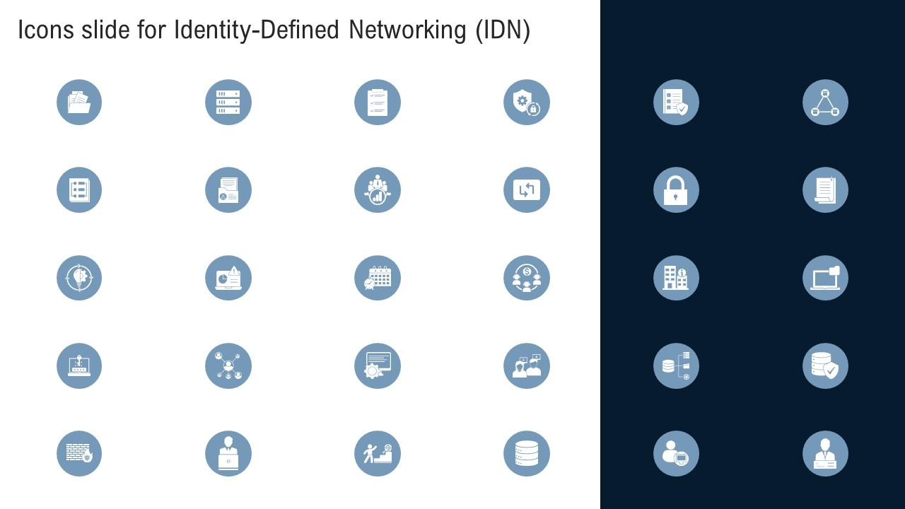 Icons Slide For Identity Defined Networking IDN