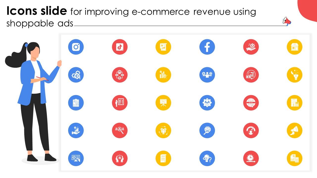 Icons Slide For Improving E Commerce Revenue Using Shoppable Ads