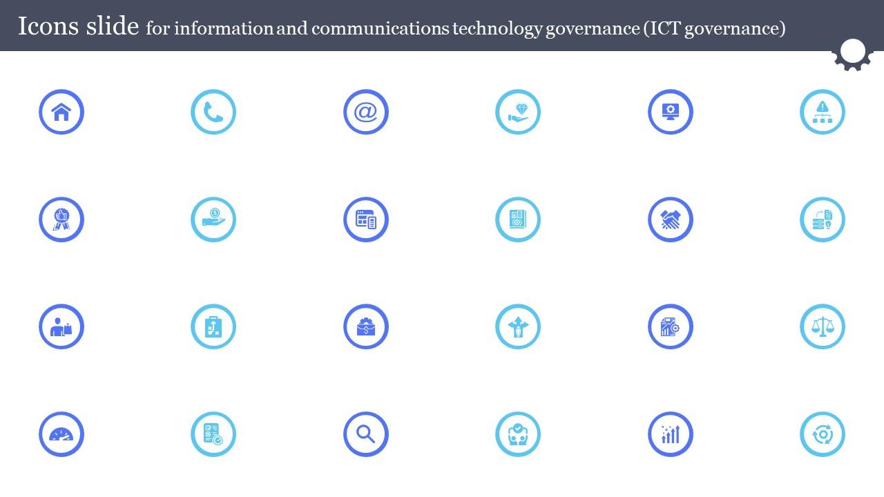 Icons Slide For Information And Communications Technology Governance Ict Governance Slide01