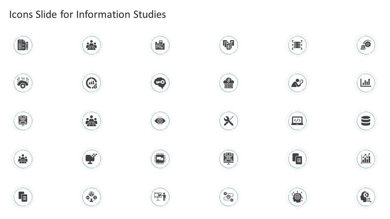 Icons Slide For Information Studies Ppt Slides Designs Download Slide01