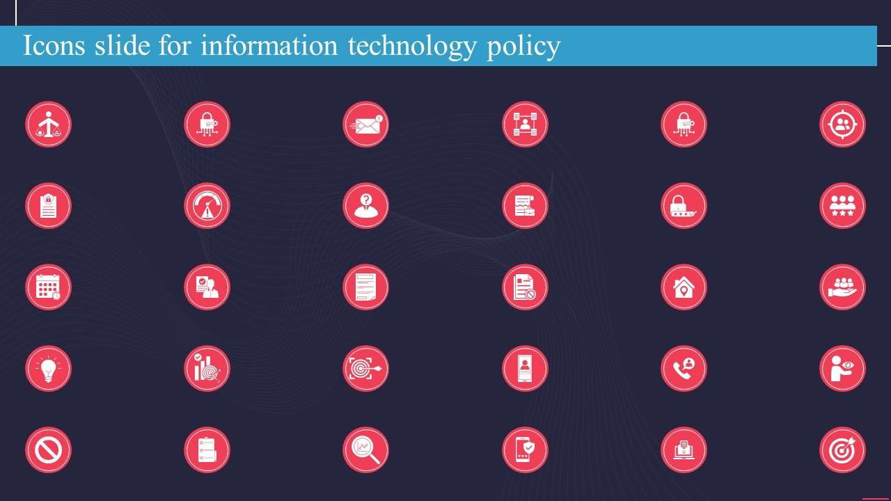 Icons Slide For Information Technology Policy Ppt Slides Background Images Slide01