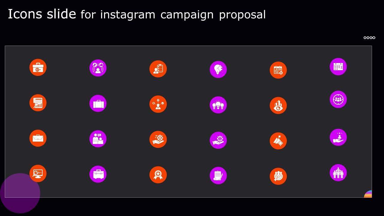 Icons Slide For Instagram Campaign Proposal
