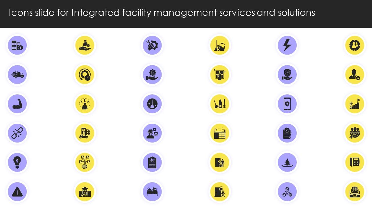 Icons Slide For Integrated Facility Management Services And Solutions Slide01
