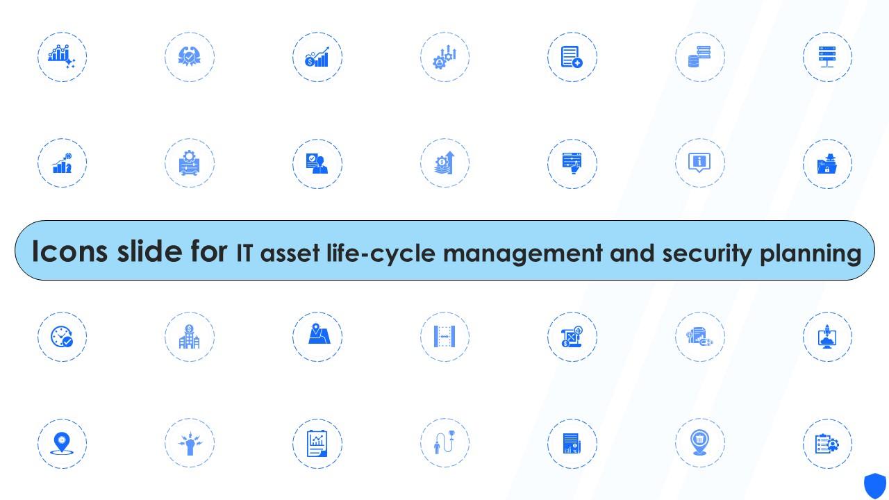 Icons Slide For IT Asset Life Cycle Management And Security Planning PPT PowerPoint