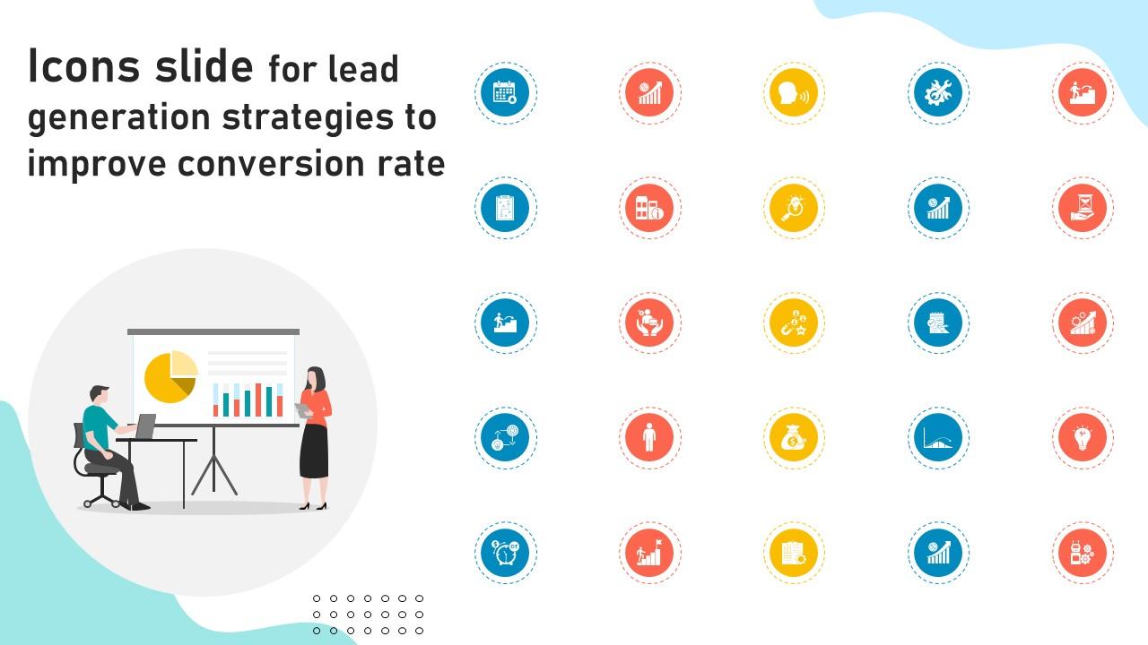 Icons Slide For Lead Generation Strategies To Improve Conversion Rate SA SS