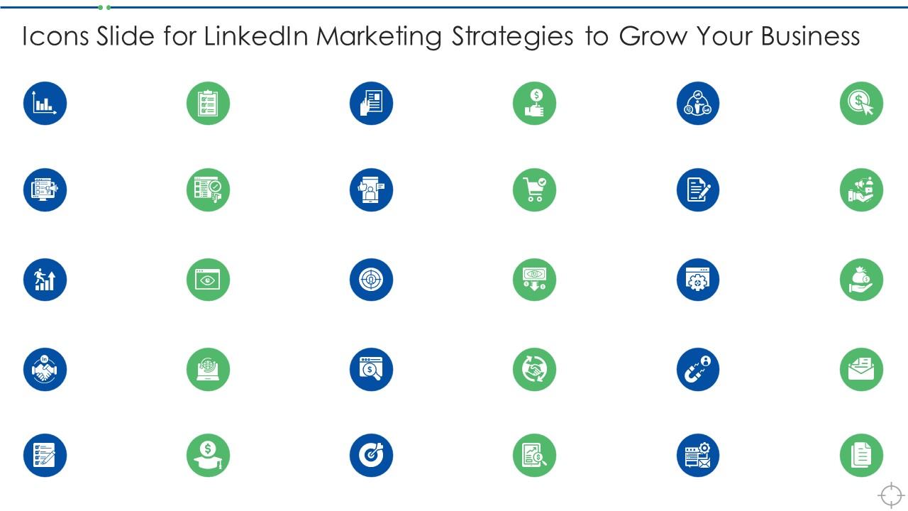 Icons Slide For Linkedin Marketing Strategies To Grow Your Business Slide01